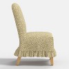 Rounded Back Slipcovered Dining Chair with Ruffle - Threshold™ - 3 of 4