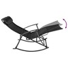 vidaXL Patio Rocking Chair Steel and Textilene Black - 4 of 4