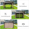 10X14 FT Outdoor Aluminum Patio Gazebo,Gazebo With Double Roof Canopy And Curtains,Galvanized Steel Hardtop Permanent Gazebo-Coolbibila - 2 of 4