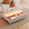 KIGFTSOD Modern Rectangular LED Lights Coffee Table with 2 drawers - 2 of 4