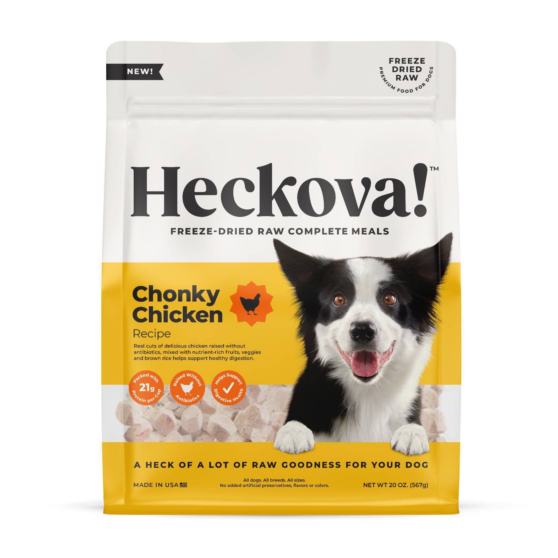 Heckova! Freeze-Dried Raw Chonky Chicken Flavor Recipe Dry Dog Food - 20oz