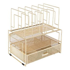 Blu Monaco Desk Organizer with File Sorters & Drawer - 1 of 4