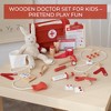 ZICOTO Wooden Doctor Play Set for Toddlers – Durable Pretend Medical Kit for Kids 3–5 with Safe, Realistic Tools and a Carrying Case - 4 of 4