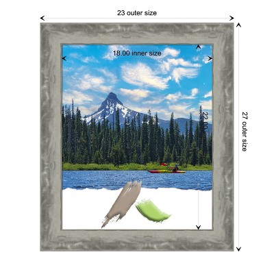 Waveline Silver Narrow Polystyrene Wall Picture Frame 18x22