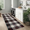 Grid Living Room Rug, Washable Distressed Soft Vintage Grid Large Area Rug, Non Slip Stain Resistant, for House Decor - 4 of 4