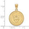 Black Bow Jewelry 14k Yellow Gold Plated Sterling Silver East Carolina Pirates NCAA Large Pendant - 2 of 3