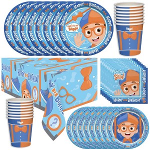 Treasures Gifted Blippi Birthday Party Tableware Deluxe Set for 24 Guests - 1 of 1