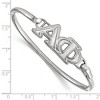 Black Bow Jewelry Sterling Silver Alpha Phi Greek Life Bangle Bracelet 7 Inch - 2 of 3