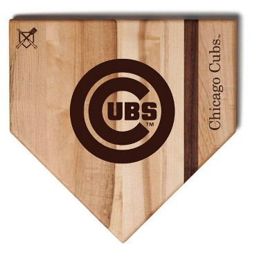 MLB 12-Inch Wooden Home Plate Cutting Board, Chicago Cubs