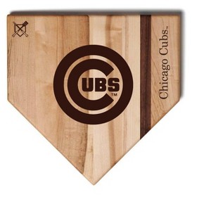 MLB 12-Inch Wooden Home Plate Cutting Board, Chicago Cubs - 1 of 2