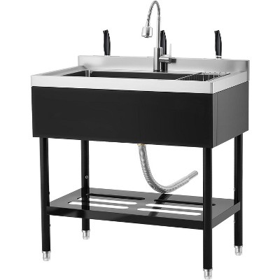 36 x 20 x 35.5inch black-with faucet