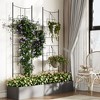 51" X 66" Metal Garden Trellises, 5.5 FT Black Large Garden Arch Trellises for Climbing Plants Outdoors, Vegetables Vines Flowers Support, Rustproof - 2 of 4