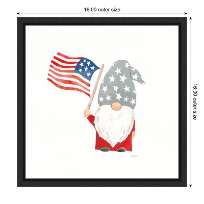 Amanti Art Patriotic Gnomes II by Jenaya Jackson Canvas Wall Art Print Framed 16 x 16-in.
