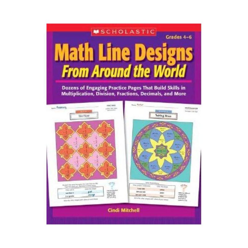 Math Line Designs from Around the World Grades 4-6 - by  Cindi Mitchell (Paperback), 1 of 2