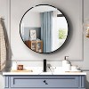 Sapphtopaz Round Bathroom Mirror, Wall Mount Vanity Mirror with Metal Frame, Wall Decor Decorative Wall Mirror for Bathroom, Over Sink, Bedroom - 4 of 4