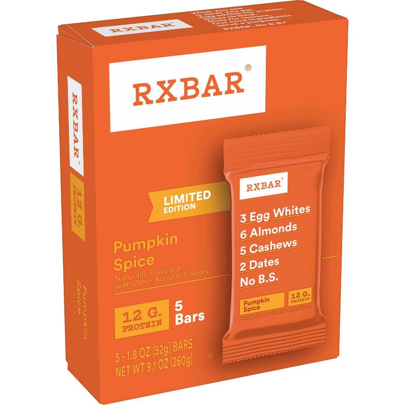 RXBAR Pumpkin Spice Protein Bars - 5ct, 1 of 7