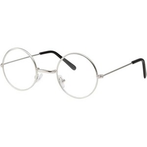 grinderPUNCH Kids Size Non-Prescription Glasses Round Circle Frame Clear Lens Costume (Age 3-10) Black - 1 of 1