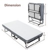 LOVSON Folding beds with mattresses, portable folding beds with storage covers, adult folding beds with memory foam mattresses and metal frames,wheels - 3 of 4