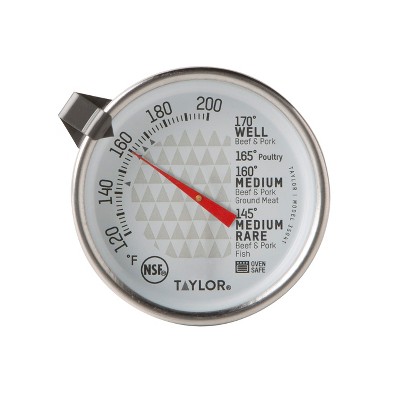 Taylor Leave-in Meat Thermometer, Silver