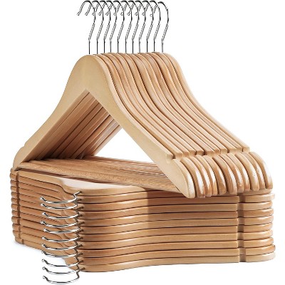 Paaaawaters Wooden Hangers - 30 Pack - Clothes Hanger for Daily Used,Smooth Finish Wood Hanger