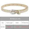INSPIRE CHIC Women's Shinny Sparkly Bling Extra Thin Skinny PU Leather Waist Belts 1 Pc - 4 of 4