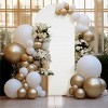 Garvee White Arch Backdrop Cover Set of 3 (6Ft/6.6Ft/7.2Ft), Polyester+Spandex Bottom Zipper Design Arch Backdrop Stand for Wedding Ceremony Banquet - 4 of 4