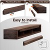 APRILSOUL Set of 2 Dark Chocolate Wood Decorative Wall Shelf, Floating Fireplace Shelves, Cap-Shelf Mantel - 4 of 4