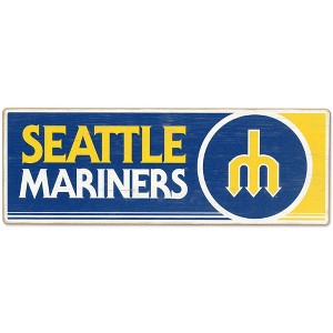 MLB Seattle Mariners Baseball Tradition Wood Sign Panel - 1 of 4