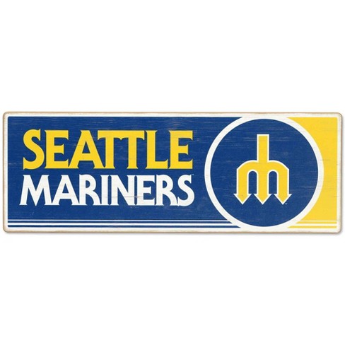 MLB Seattle Mariners Baseball Tradition Wood Sign Panel