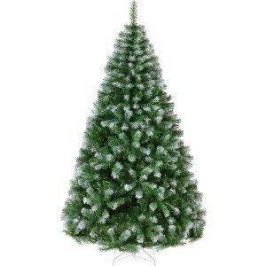 Best Choice Products Artificial Christmas Tree, Premium Unlit Pine Design, Dense Branches  w/Easy Assembly - Frosted Pine - 1 of 4