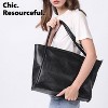 Large Tote Bag for Women Work with Zipper 16L Vegan Leather Ladies Travel Purses and Handbags - 2 of 4