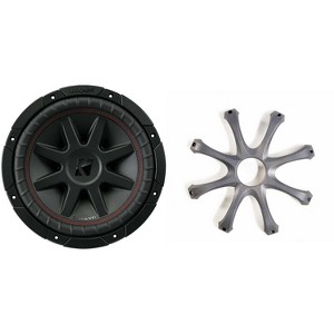 Kicker CompVR 10-Inch (25cm) Subwoofer, DVC, 2-Ohm,  w/ GR100 Grill - 1 of 4