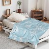 Lomsoe Christmas Blue Throw Blanket Rustic Soft Flannel Throw Blanket for Couch Bed Sofa Warm Decoration Xmas Gifts. - 4 of 4