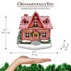 Sparkling Pink Winter Magic LED Gingerbread Home Figurine, 7" Lighted Christmas Decoration Decor| OrnamentallyYou - 2 of 4