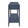 PAGED 60" Console Table with Vertical Triple Drawers & Open Shelf, Wavy Design Entryway Table – Lacquer Finish, Entryway Sofa Table - 4 of 4