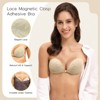 Niidor Adhesive Bra 2025 Upgraded Magnetic Clasp Strapless Sticky Bra Invisible Push up Silicone Bra for Backless Dress with Nipple Covers - 2 of 4