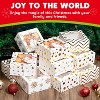 Joyfy 24 Pcs Christmas Cookie Boxes, Gold Foil Treat Box with Window, Gift-Giving Bakery Gift Wrapping Box for Pastries Cupcakes Cookies Donuts - 3 of 4