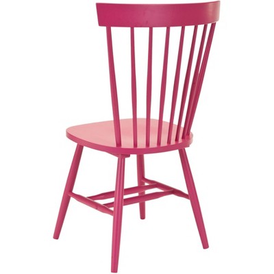 Raspberry High Back Wood Windsor Side Chair Set