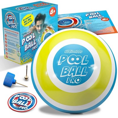Activ Life The Ultimate Pool Ball - Fill It with Water to Play Underwater Games! Best Pool Toys - Yellow and Cyan, 9 inches