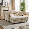 NicBex Modular Sectional Sofa Corduroy Fabric Upholstered U-Shaped Sectional Sofa with Storage Ottoman for Living Room,Apartment - 3 of 4