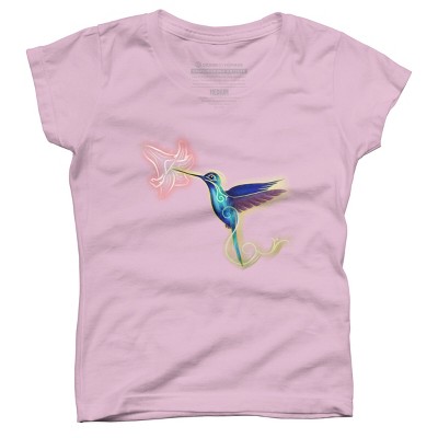 Girl's Design By Humans Hummingbird By timea T-Shirt