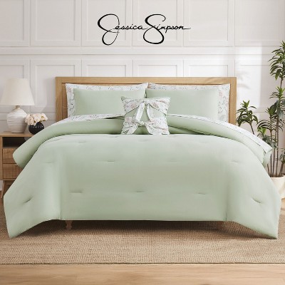 Jessica Simpson Felicity Sage Green Floral Queen 8-Piece Bed in a Bag — фото 4