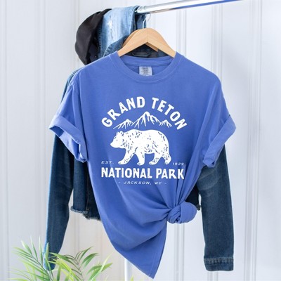 Simply Sage Market Women's Vintage Grand Teton National Park Short Sleeve Garment Dyed Tee