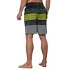 Lars Amadeus Men's Drawstring Waist Contrast Color Stripes Printed Summer Swim Shorts - 3 of 4