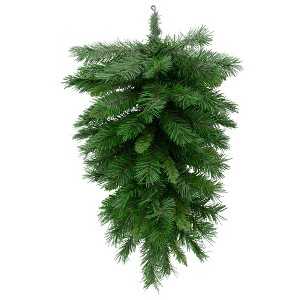 Northlight 30" Unlit Mixed Green Pine Artificial Christmas Teardrop Swag - 1 of 4