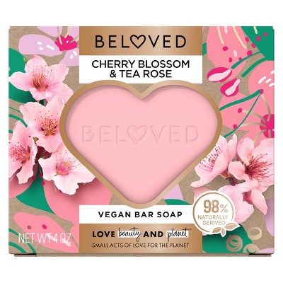 Beloved Floral Cherry Blossom &#38; Tea Rose Vegan Bar Soap - 4oz_2