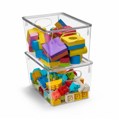 Sorbus Large Storage Containers with Lids - Toy Organizers and Storage Bin - Clear Containers for Organizing