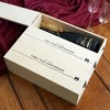 Twine Wedding and Anniversary Gift Wooden Wine Box Three Year Celebration 3 Bottle Holder with Lids and Latches, Wood - 3 of 4