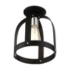 Livex Lighting Stoneridge 1 - Light Semi-Flush Mount in  Textured Black - 3 of 4