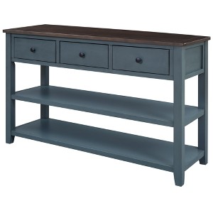 Dexmalle Retro Design Console Table with Two Open Shelves - 1 of 4